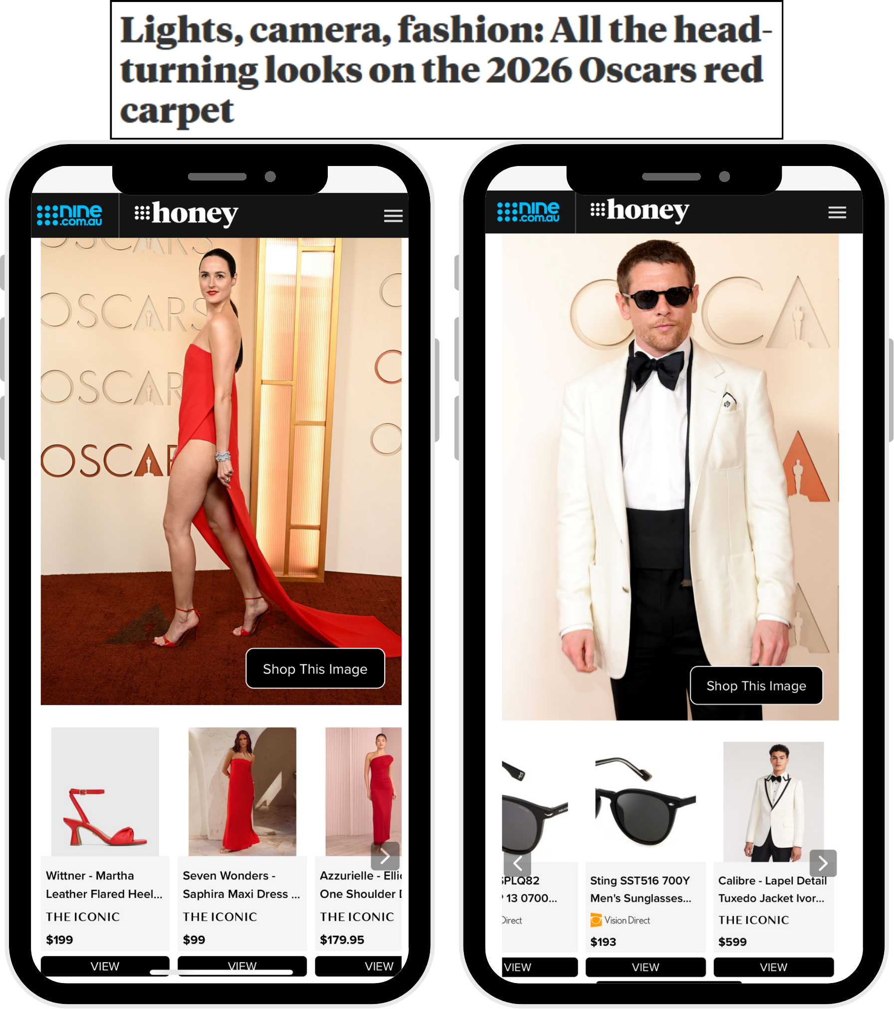 Oscars red carpet editorial