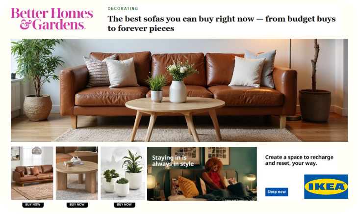 Contextual advertising example