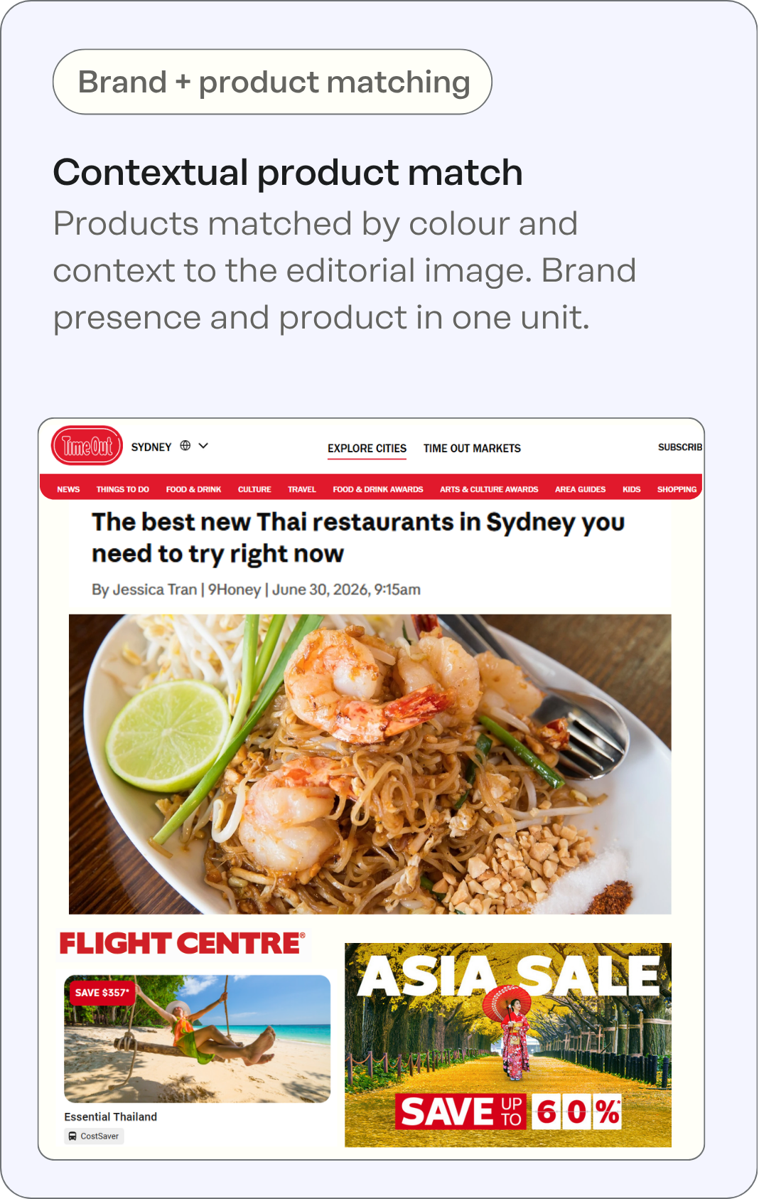 Contextual product match